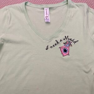 T-shirt womens new size XL “I need a Maid” cotton cap sleeves
